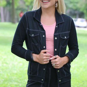 Laura Hlavac Stretch Denim Jacket Size S